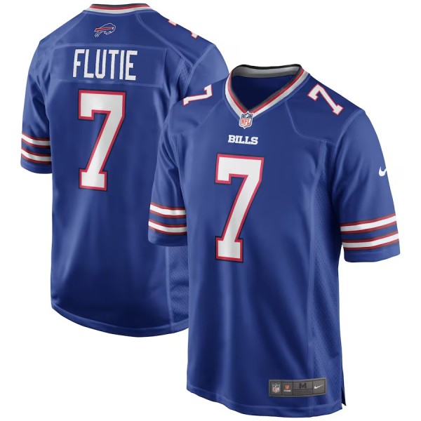 Men's Buffalo Bills Doug Flutie Royal Game Retired Player Jersey