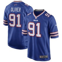 Men's Buffalo Bills Ed Oliver Royal Team Game Player Jersey