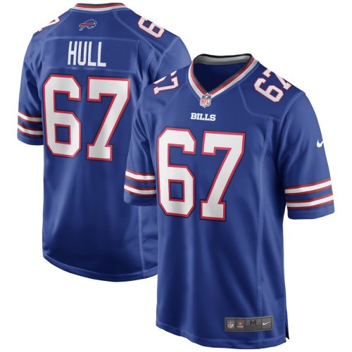 Men's Buffalo Bills Kent Hull Royal Game Retired Player Jersey