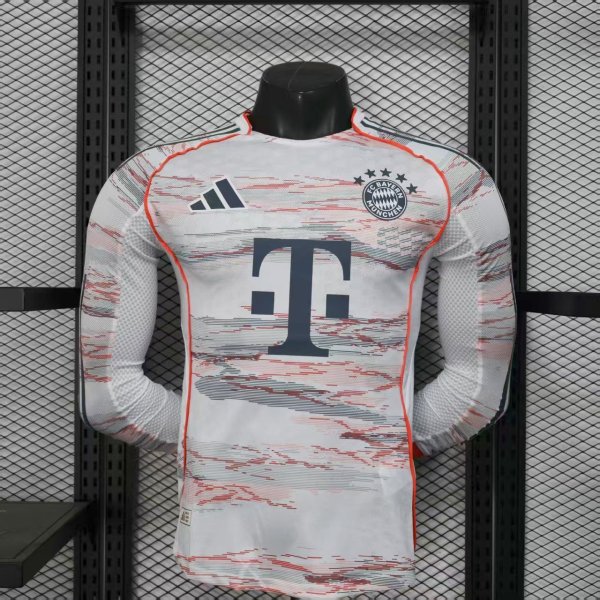 Player Version Bayern Munich 25/26 Away Long Sleeve Authentic Jersey