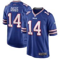 Men's Buffalo Bills Stefon Diggs Royal Logo Game Player Jersey