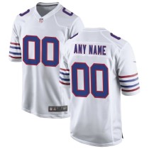 Youth Buffalo Bills White Alternate Custom Game Jersey