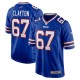 Men's Buffalo Bills Travis Clayton Royal Game Jersey