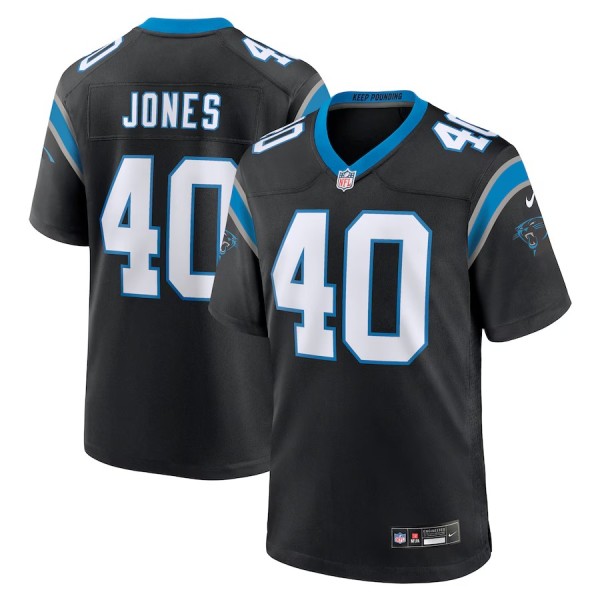 Men's Carolina Panthers Deion Jones Black Game Jersey