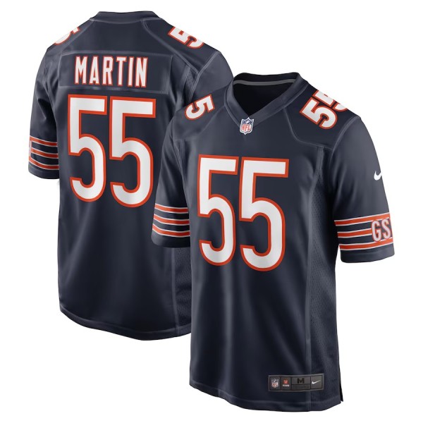 Men's Chicago Bears Jacob Martin Navy Game Jersey