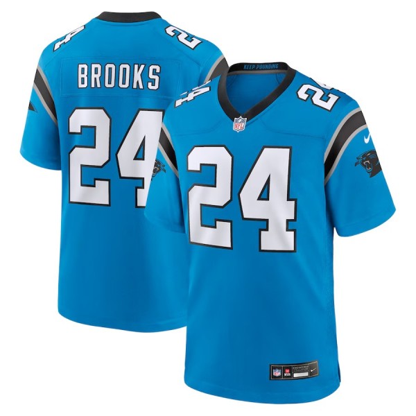 Men's Carolina Panthers Jonathon Brooks Blue Alternate Game Player Jersey