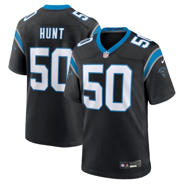 Men's Carolina Panthers Robert Hunt Black Game Jersey