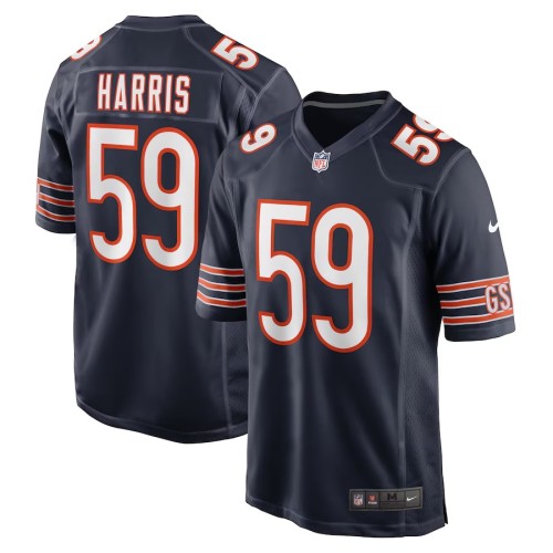 Men's Chicago Bears Jalen Harris Navy Team Game Jersey
