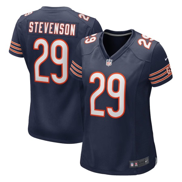 Women's Chicago Bears Tyrique Stevenson Navy Game Jersey