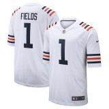 Men's Chicago Bears Justin Fields White Alternate Classic Game Jersey