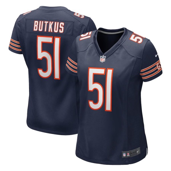 Women's Chicago Bears Dick Butkus Navy Game Retired Player Jersey