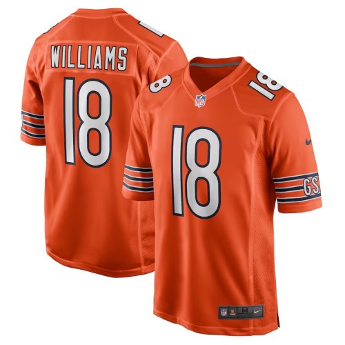 Men's Chicago Bears Caleb Williams Orange Alternate Player Game Jersey