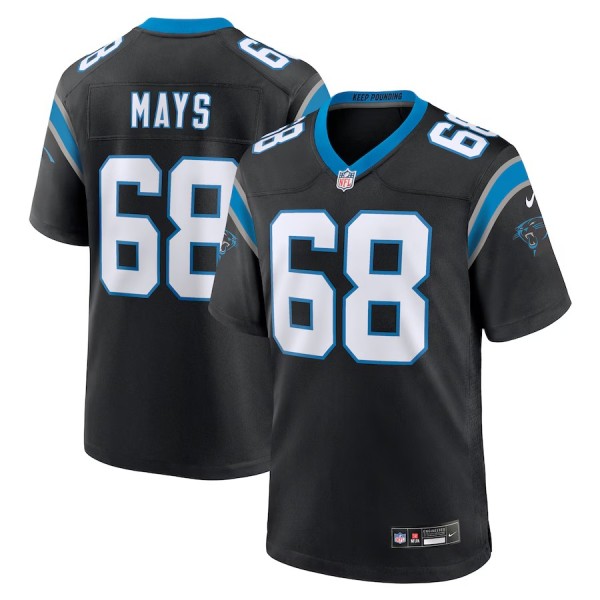 Men's Carolina Panthers Cade Mays Black Team Game Jersey