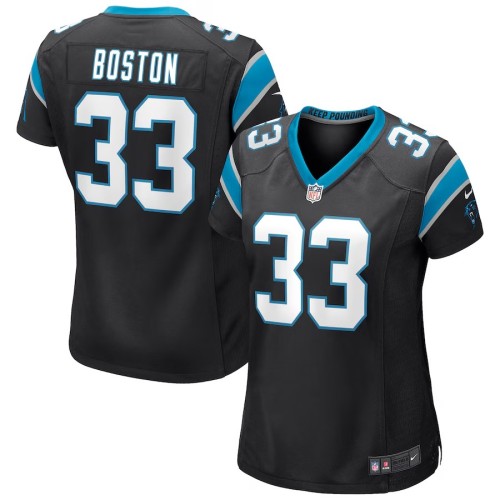 Women's Carolina Panthers Tre Boston Black Game Jersey