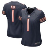 Women's Chicago Bears Number 1 Mom Navy Game Jersey