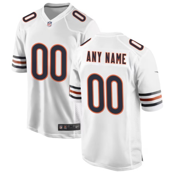 Men's Chicago Bears Orange Alternate Custom Game Jersey