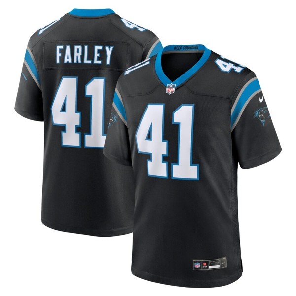 Men's Carolina Panthers Matthias Farley Black Game Jersey
