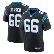 Men's Carolina Panthers Nash Jensen Black Team Game Jersey