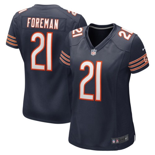 Women's Chicago Bears D'Onta Foreman Navy Game Jersey