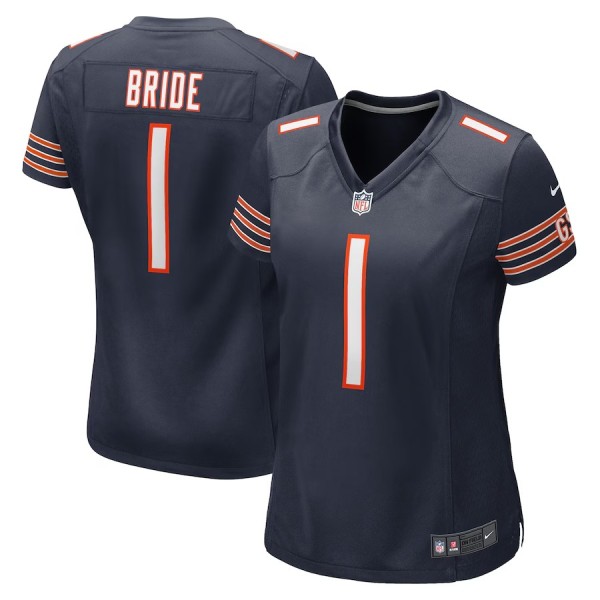 Women's Chicago Bears Number 1 Bride Navy Game Jersey