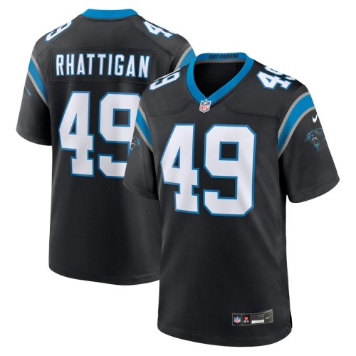 Men's Carolina Panthers Jon Rhattigan Black Game Jersey
