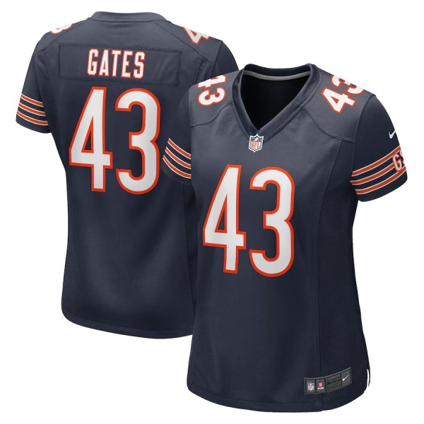 Women's Chicago Bears DeMarquis Gates Navy Game Player Jersey