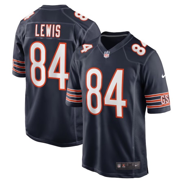 Men's Chicago Bears Marcedes Lewis Navy Game Jersey