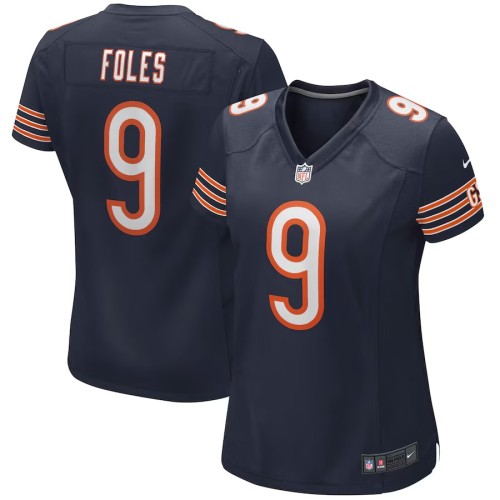 Women's Chicago Bears Nick Foles Navy Game Jersey