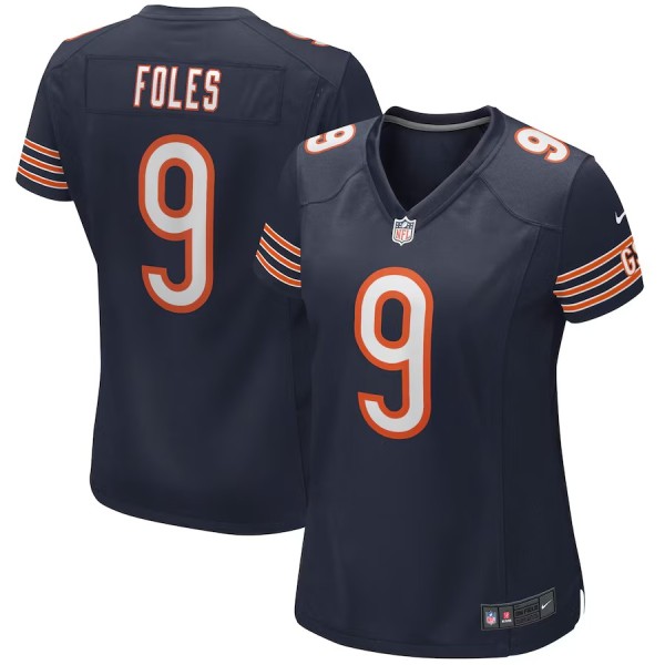 Women's Chicago Bears Nick Foles Navy Game Jersey