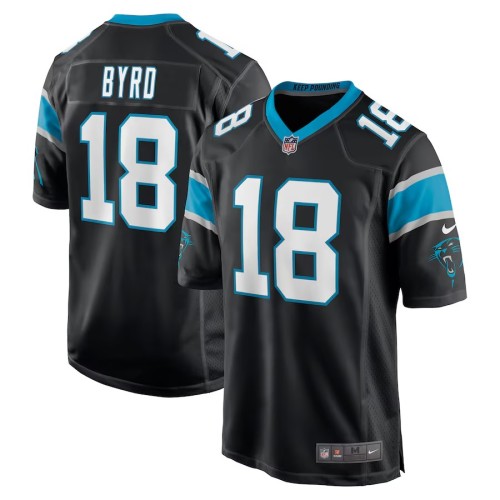 Men's Carolina Panthers Damiere Byrd Black Game Player Jersey