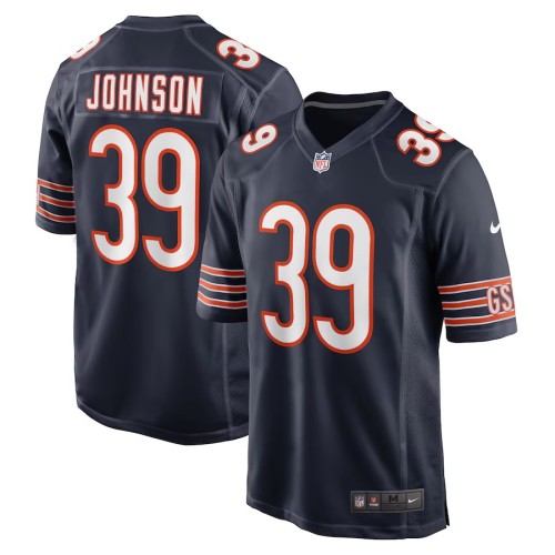 Men's Chicago Bears Quindell Johnson Navy Team Game Jersey