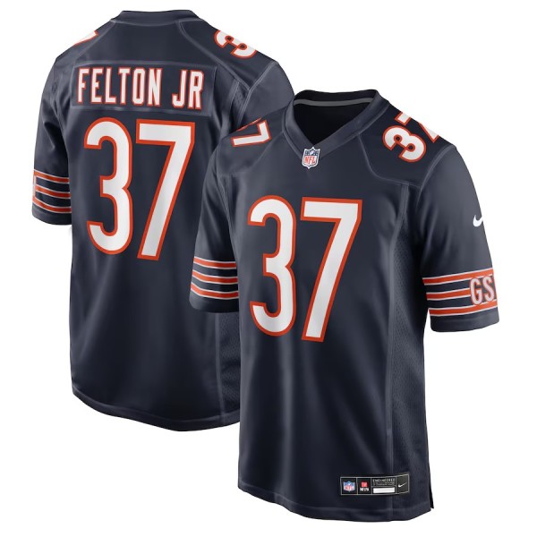 Men's Chicago Bears Demetric Felton Jr. Navy Team Game Jersey