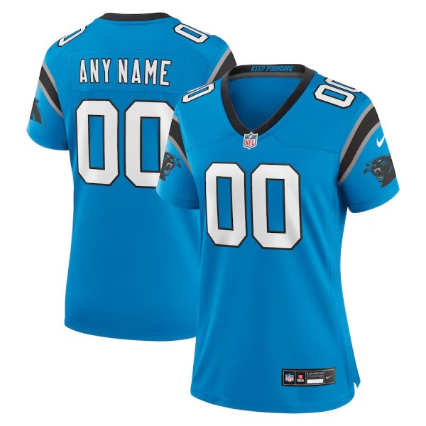 Women's Carolina Panthers Blue Alternate Custom Game Jersey