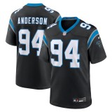 Men's Carolina Panthers Henry Anderson Black Team Game Jersey