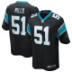 Men's Carolina Panthers Sam Mills Black Game Retired Player Jersey