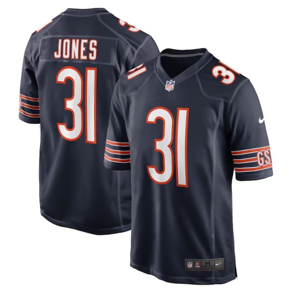 Men's Chicago Bears Jaylon Jones Navy Game Player Jersey