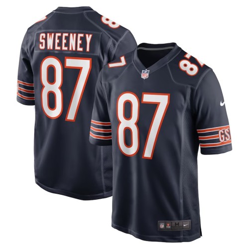 Men's Chicago Bears Tommy Sweeney Navy Game Jersey