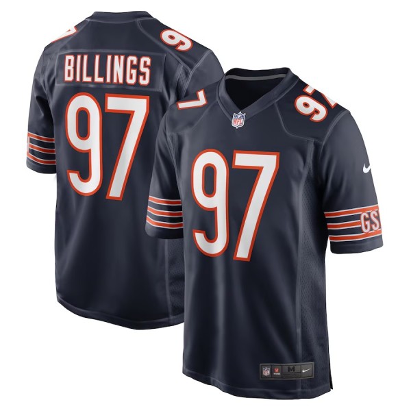 Men's Chicago Bears Andrew Billings Navy Game Jersey