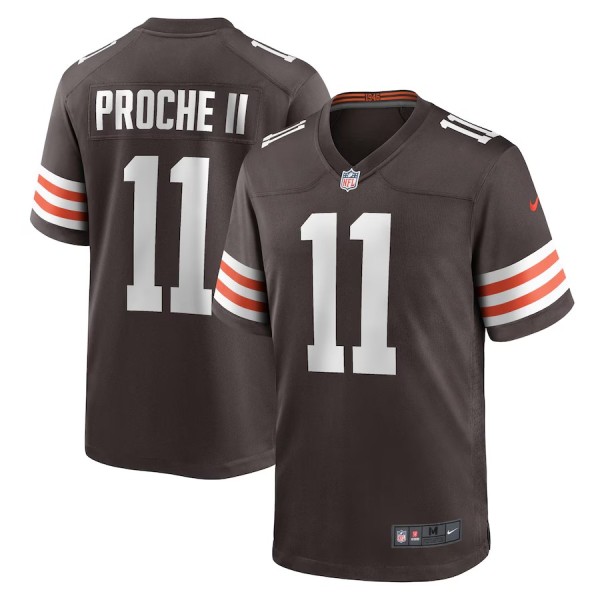 Men's Cleveland Browns James Proche II Brown Game Jersey