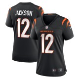 Women's Cincinnati Bengals Shedrick Jackson Black Team Game Jersey