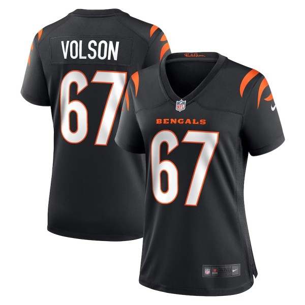 Women's Cincinnati Bengals Cordell Volson Black Game Player Jersey