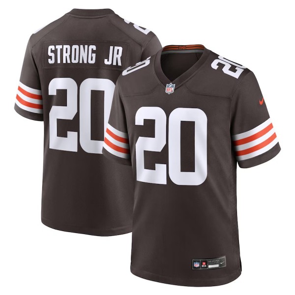 Men's Cleveland Browns Pierre Strong Jr. Brown Team Game Jersey