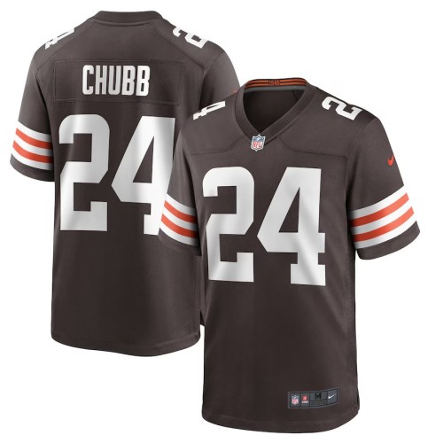 Men's Cleveland Browns Nick Chubb Brown Player Game Jersey