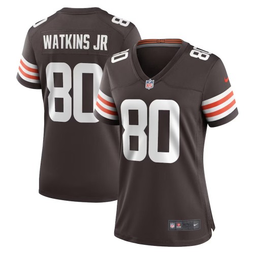 Women's Cleveland Browns Austin Watkins Jr. Brown Team Game Jersey