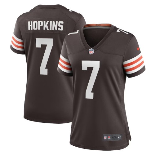 Women's Cleveland Browns Dustin Hopkins Brown Team Game Jersey
