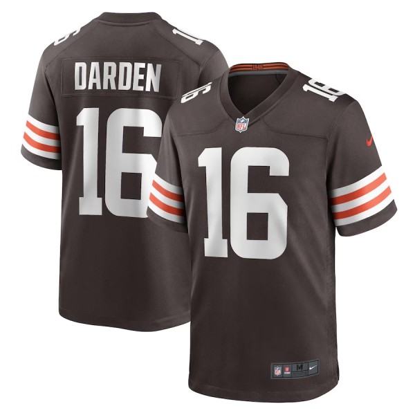 Men's Cleveland Browns Jaelon Darden Brown Team Game Jersey