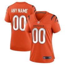 Women's Cincinnati Bengals Orange Alternate Game Custom Jersey