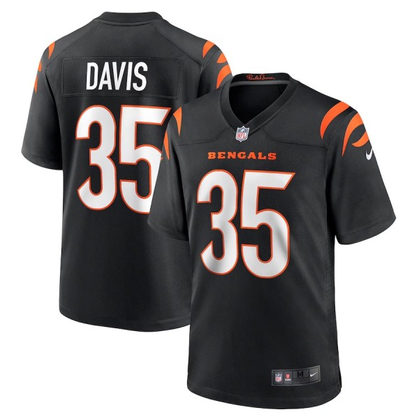 Youth Cincinnati Bengals Jalen Davis Black Game Player Jersey