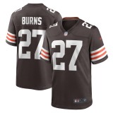 Men's Cleveland Browns Lorenzo Burns Brown Team Game Jersey