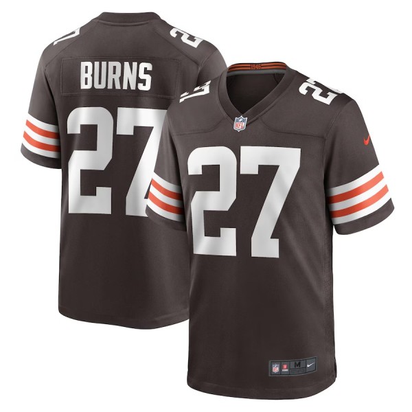 Men's Cleveland Browns Lorenzo Burns Brown Team Game Jersey
